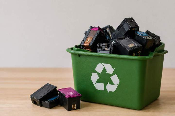 Recyclage d’encres, réduction des déchets, démarche écoresponsable